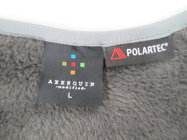 AXESQUIN（アクシーズクイン）  ポーラテックハイロフトカーディガン グレー