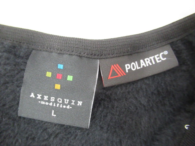 AXESQUIN（アクシーズクイン）  ポーラテックハイロフトカーディガン ブラック