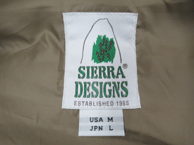 SIERRA DESIGNS（シエラデザインズ）  DOWN SIERRA JACKET