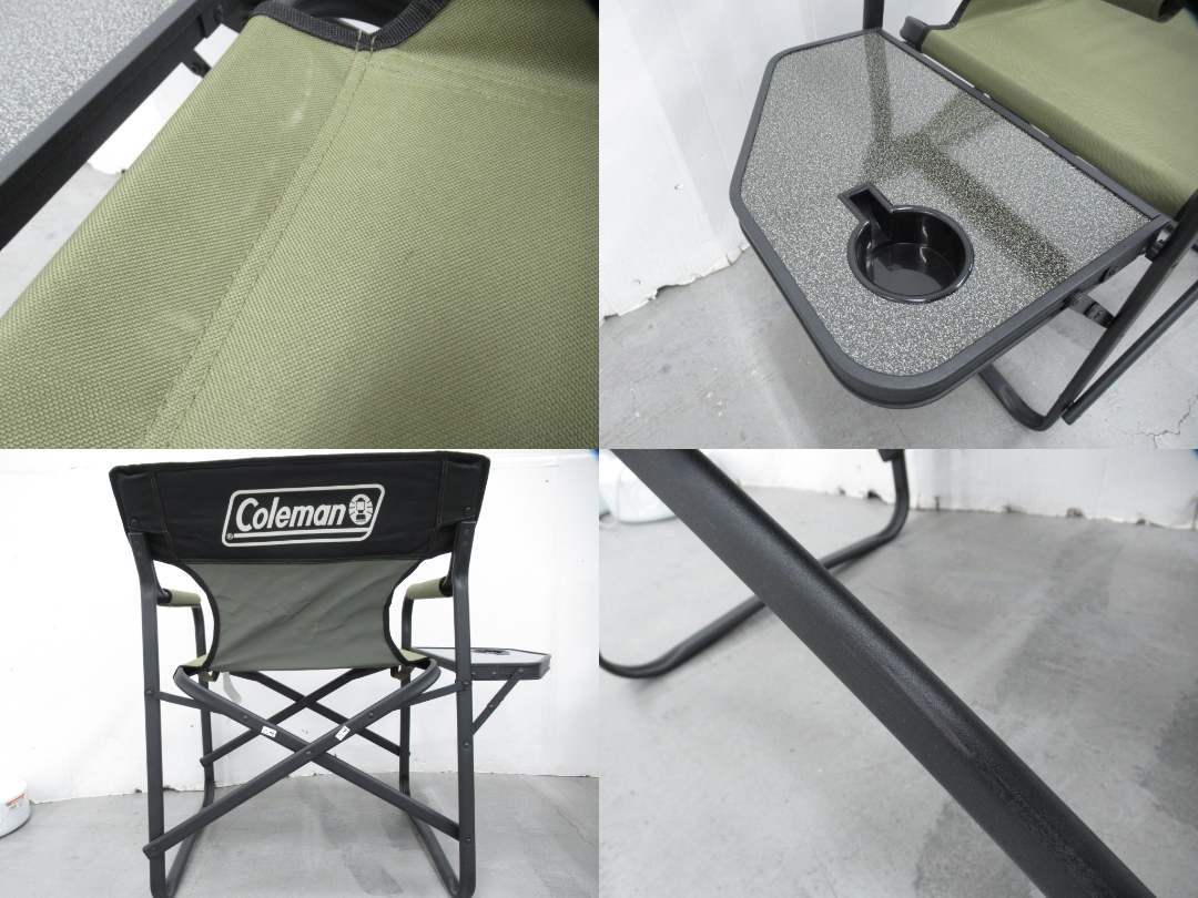 Coleman（コールマン）  サイドテーブル付デッキチェア(オリーブ) 2脚セット