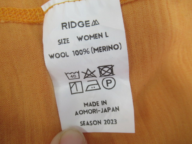 RIDGE MOUNTAIN GEAR(リッジマウンテンギア) Unwind Merino Tee Long Sleeve