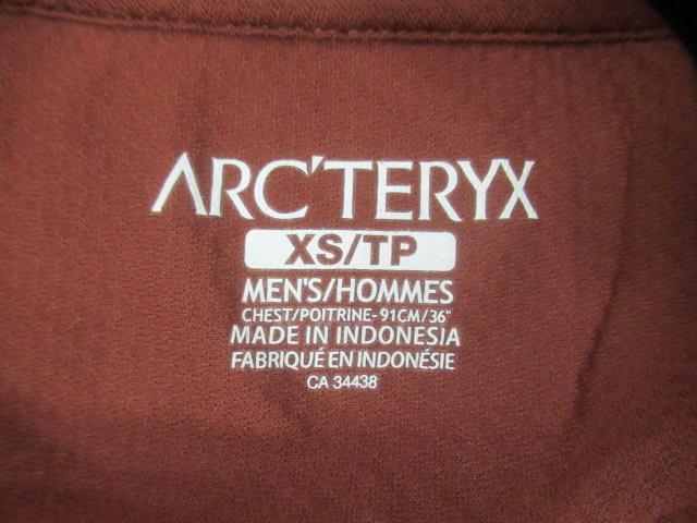 ARC'TERYX(アークテリクス) ヴェロックス クルー シャツ ネイビーブラウン
