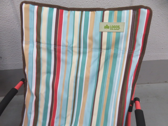 LOGOS（ロゴス）  ストライプ あぐらチェア ポケットプラス×2脚