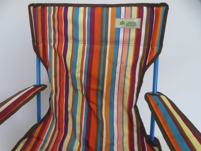 LOGOS（ロゴス）  ストライプヒーリングチェア ポケットプラス