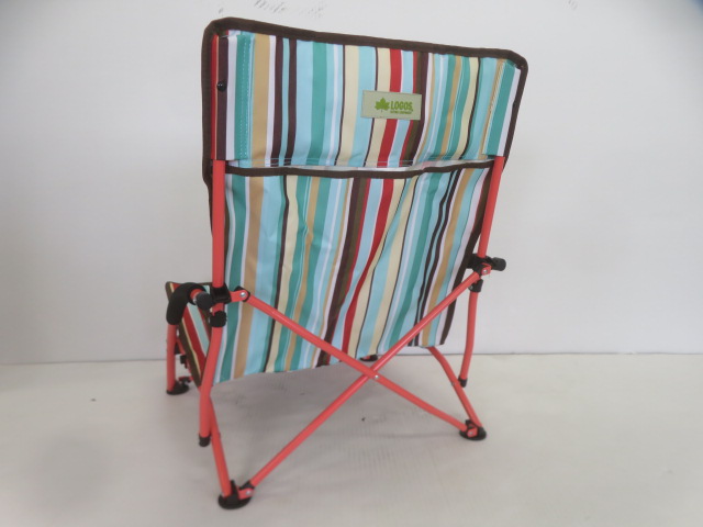 LOGOS（ロゴス）  ストライプ あぐらチェア ポケットプラス