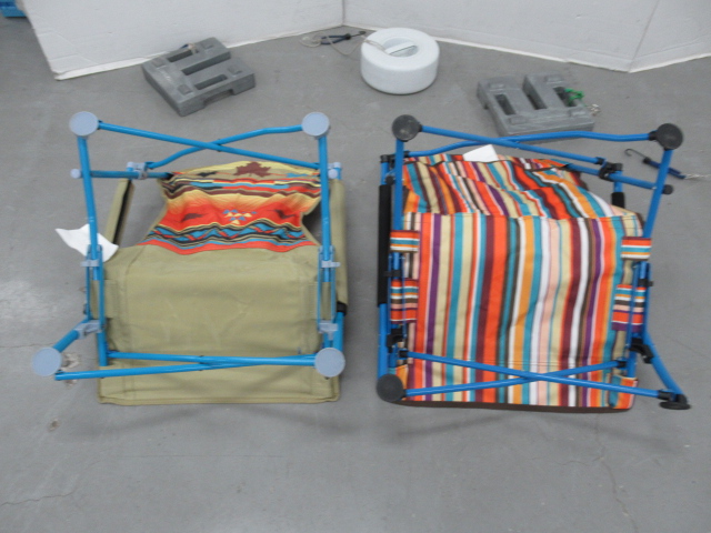 LOGOS（ロゴス）  ナバホ・ストライプあぐらチェア・ポケットプラス セット