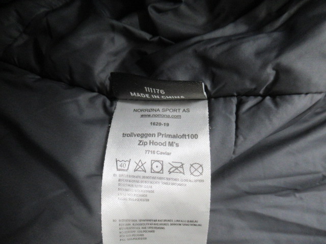 NORRONA（ノローナ）  トロールヴェゲンプリマロフト100ジップフード
