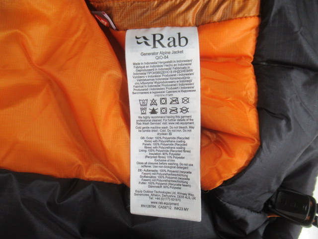 Rab(ラブ)  ジェネレーターアルパインジャケット メンズ