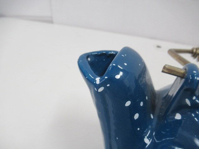 その他ブランド 青エナメルコーティングケトル