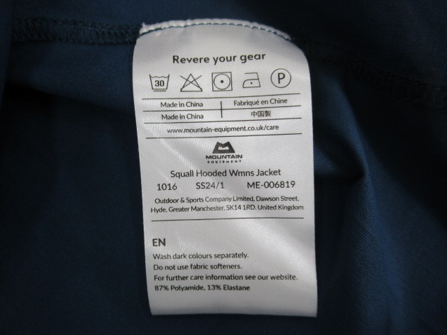 MOUNTAIN EQUIPMENT(マウンテンイクイップメント) スコール フーデッド レディース ジャケット
