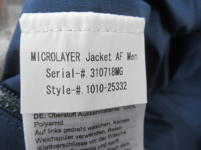 MAMMUT（マムート）  MICROLAYER Jacket AF