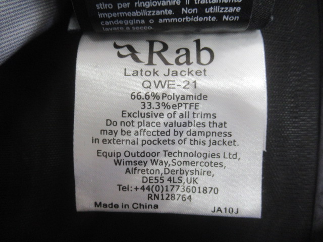 Rab(ラブ) ラトックジャケット