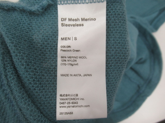山と道  DF Mesh Merino Sleeveless