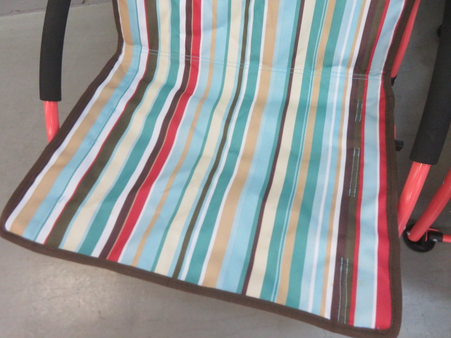 LOGOS（ロゴス）  ストライプ あぐらチェア ポケットプラス×2脚