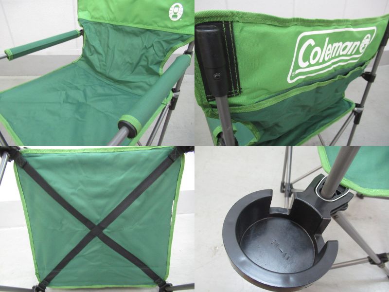 Coleman（コールマン）  カップホルダー付きスリムチェア レッド セット (1)