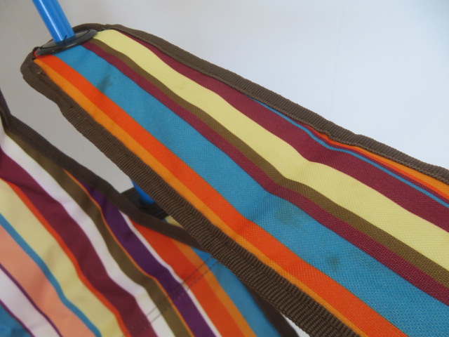 LOGOS（ロゴス）  ストライプヒーリングチェア ポケットプラス