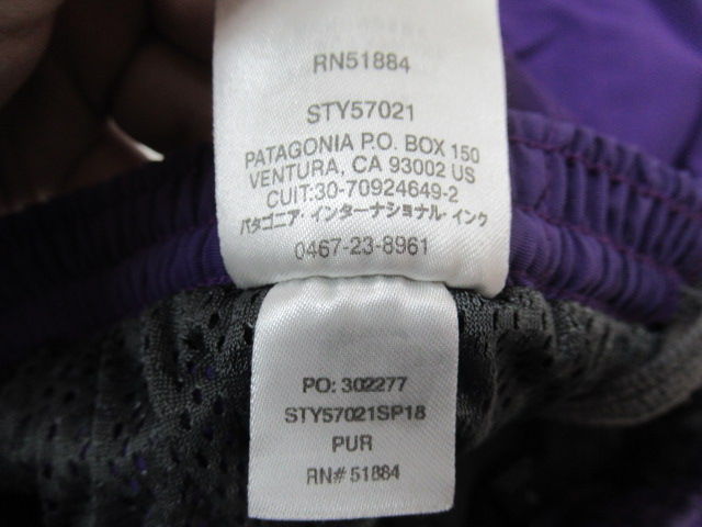 patagonia（パタゴニア）  メンズ・バギーズ・ショーツ 5インチ パープル