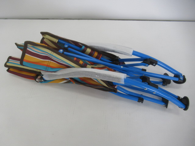 LOGOS（ロゴス）  ストライプ あぐらチェア ポケットプラス