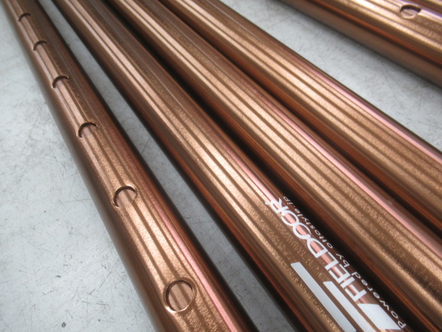 FIELDOOR(フィールドア) アルミテントポール280 ブラウン 2本セット