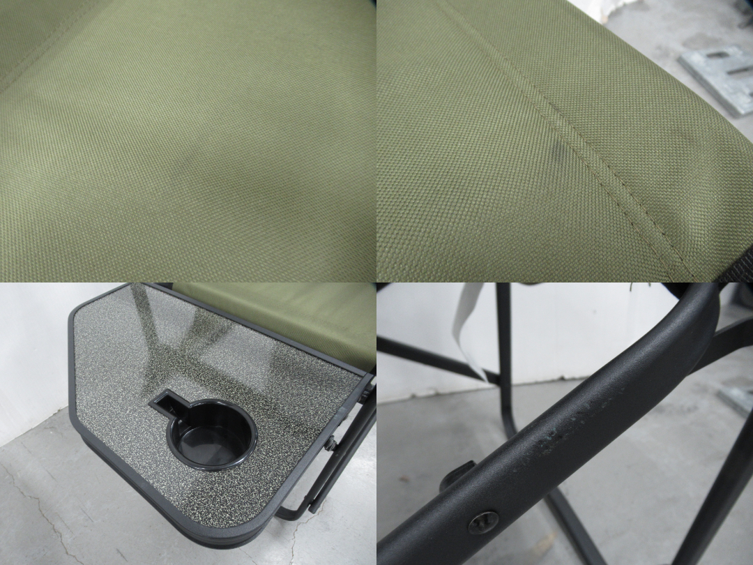 Coleman（コールマン）  サイドテーブル付デッキチェア(オリーブ) 2脚セット