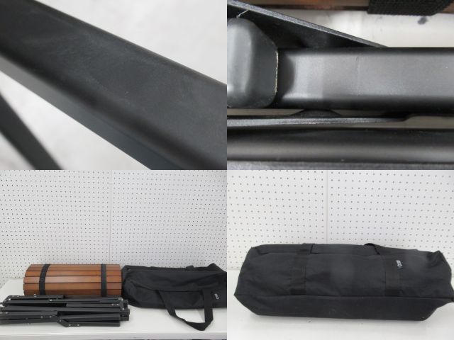 QUICKCAMP（クイックキャンプ）  X脚 スリムウッドロールローテーブル 120×50cm