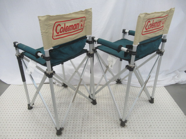 Coleman（コールマン）  キッズスリムキャプテンチェア グリーン/ベージュ 2脚セット