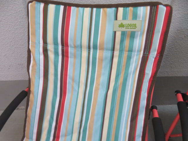 LOGOS（ロゴス）  ストライプ あぐらチェア ポケットプラス×2脚