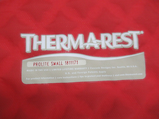 THERMAREST（サーマレスト）  プロライト スモール