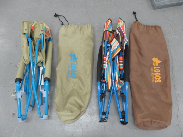 LOGOS（ロゴス）  ナバホ・ストライプあぐらチェア・ポケットプラス セット