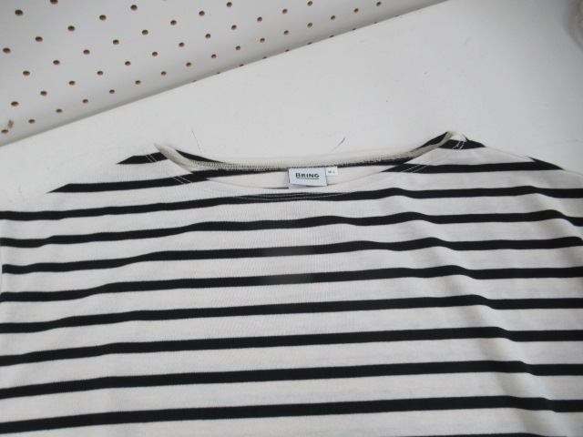 BRING（ブリング）  DRYCOTTONY バスクシャツ Ecru×Black