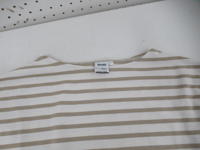 BRING（ブリング）  DRYCOTTONY バスクシャツ Ecru×Beige