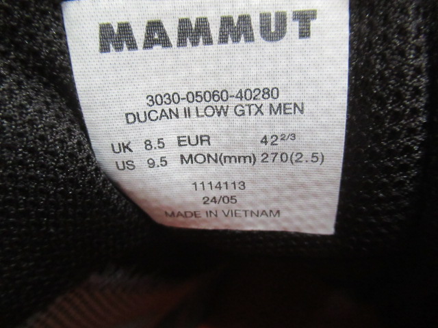 MAMMUT(マムート) デュカン 2 ロー ゴアテックス