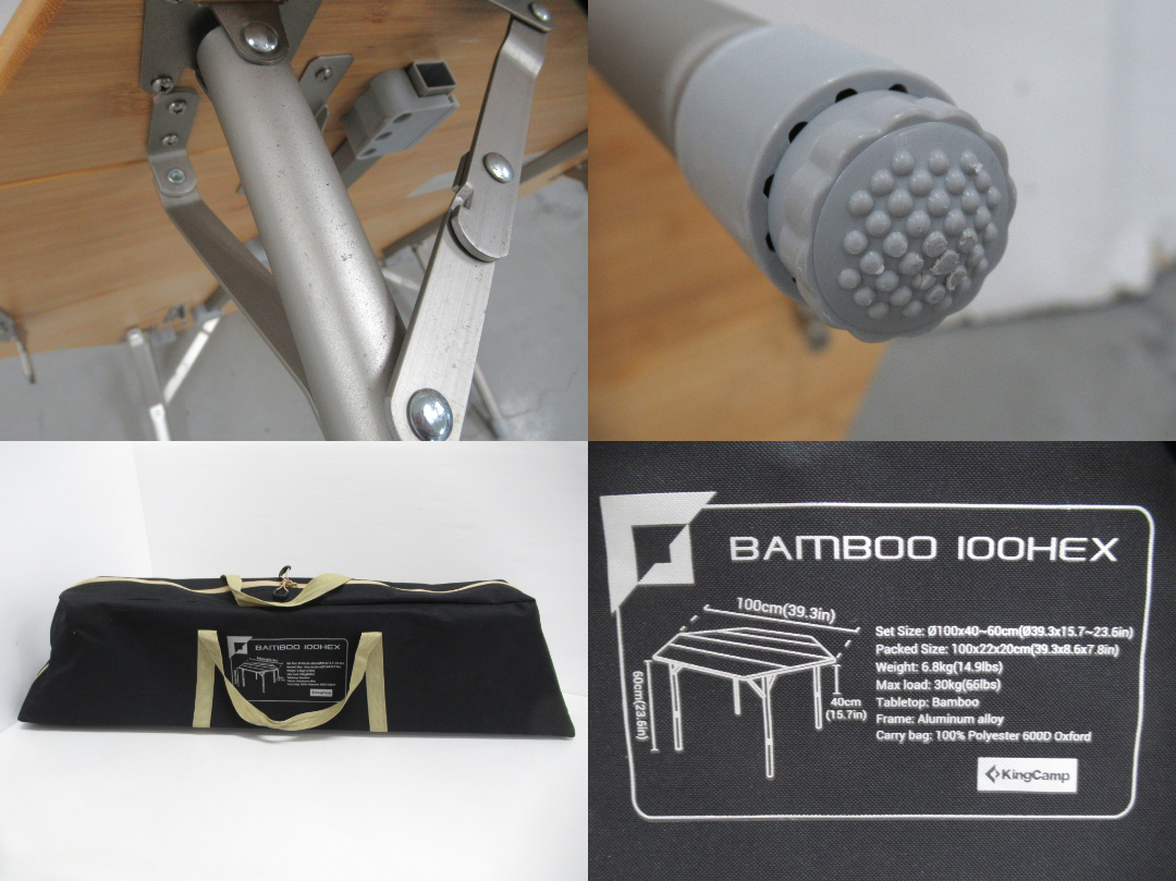 その他ブランド KingCamp バンブーヘキサテーブル