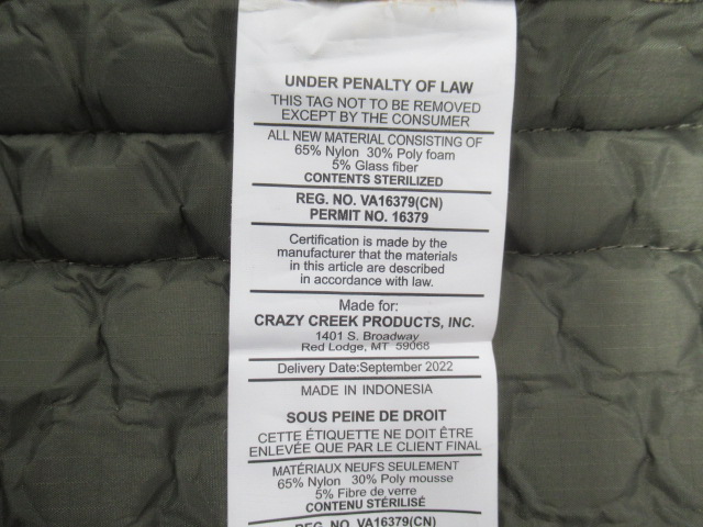 CRAZY CREEK（クレイジークリーク）  HEX2.0 オリジナルチェア