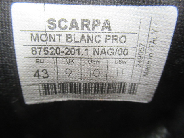 SCARPA（スカルパ）  モンブランプロ GTX