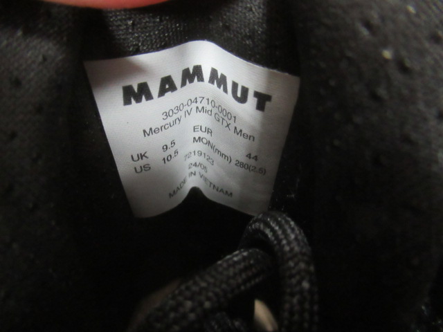 MAMMUT（マムート）  MERCURY IV MID GTX Black