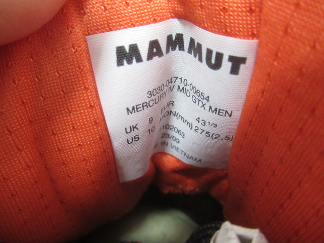 MAMMUT（マムート）  MERCURY IV MID GTX 9