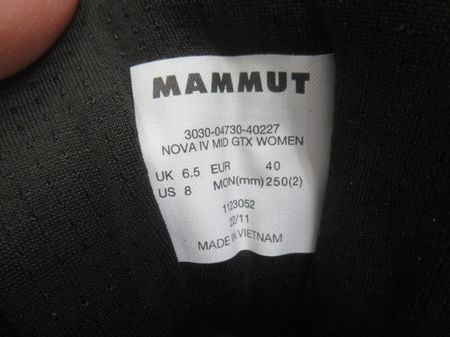 MAMMUT（マムート）  Nova IV Mid GTX Women