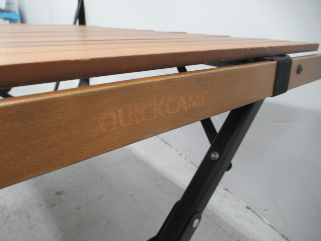 QUICKCAMP（クイックキャンプ）  X脚 ウッドロールローテーブル 90×60cm