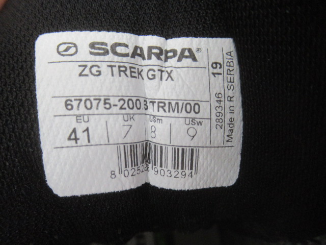 SCARPA（スカルパ）  ZG トレック GTX
