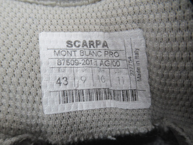 SCARPA（スカルパ）  モンブランプロ GTX