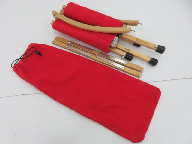 Hilander(ハイランダー) ウッドフレームチェア コットン レッド