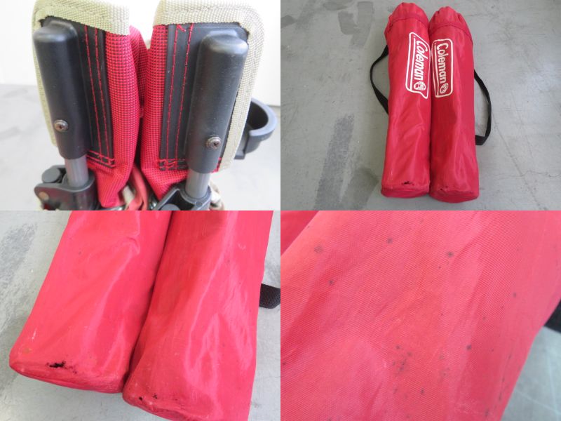 Coleman（コールマン）  カップホルダー付 スリムチェア レッド セット