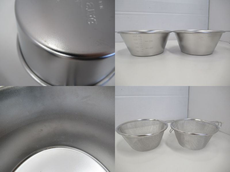 CAPTAIN STAG（キャプテンスタッグ）  ステンレス ビッグシェラカップ4個、ザルシェラ2個セット