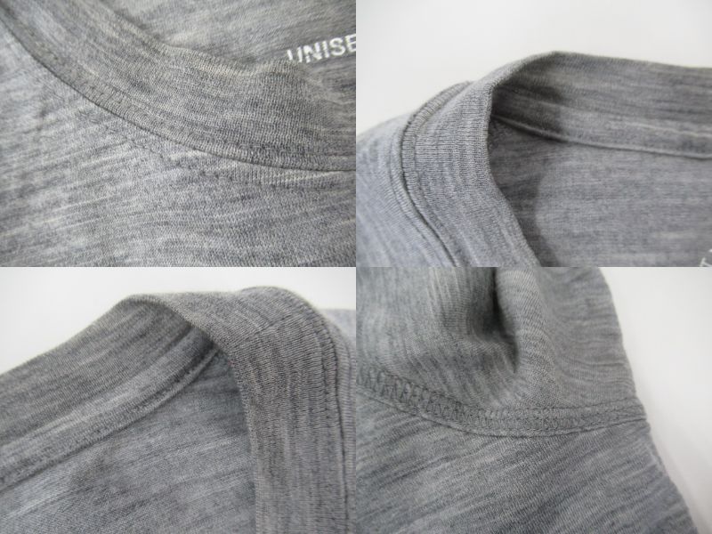 山と道  100% Merino Pullover Gray Marl