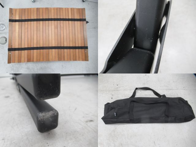 QUICKCAMP（クイックキャンプ）  X脚 ウッドロールローテーブル 90×60cm